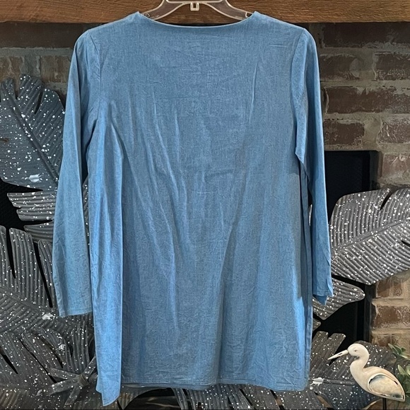 VELZERA Size S Embroidered Colorful Denim Bohemian Tunic/Dress - Picture 4 of 5